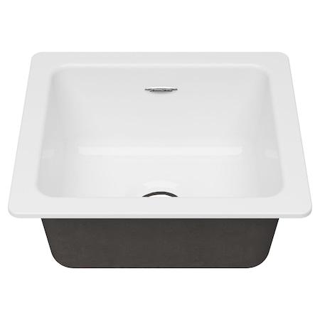 American Standard Delancey 16x18 Cast Iron Bar Sink, Brilliant White 77SB16180.308